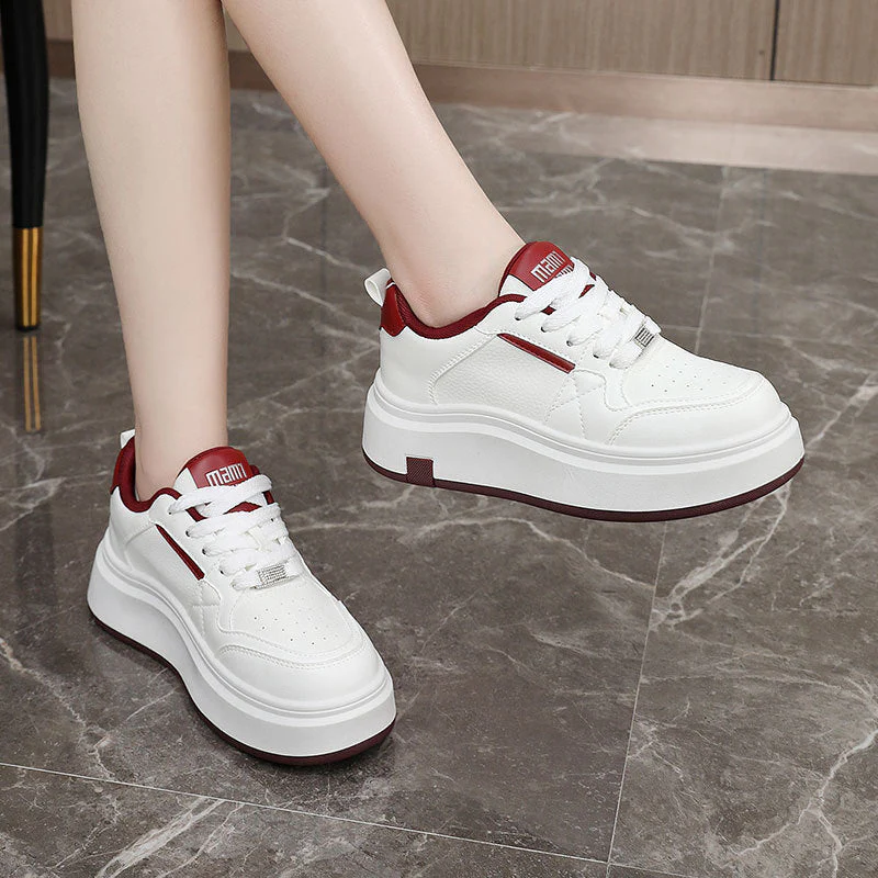 Damen modische Sneakers mit dämpfendem Komfort und trendiger Plateausohle - Image 2