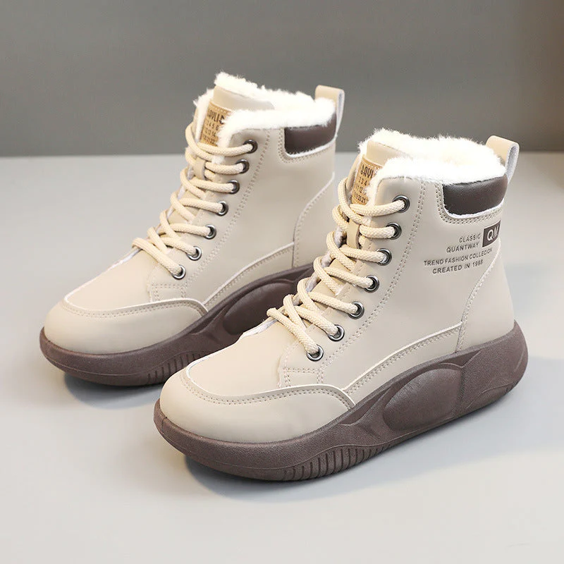 Damen modische Winterstiefel mit kuscheligem Fleece-Futter und rutschfester Sohle