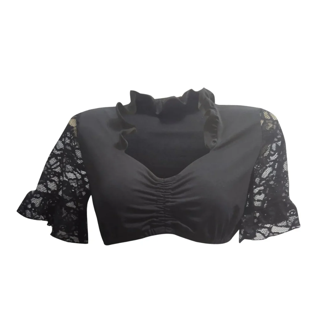 Damen Oktoberfest Bluse Dirndl | Halblang Transparent - Image 2