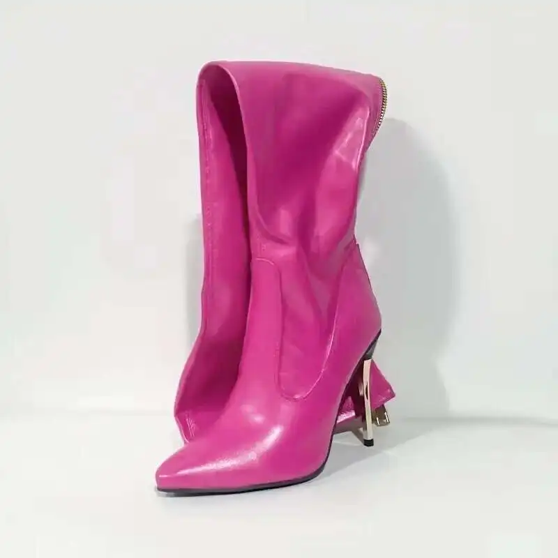 Damen-Overknee-Stiefel mit Stiletto-Absatz | Reißverschluss Hinten - Image 3