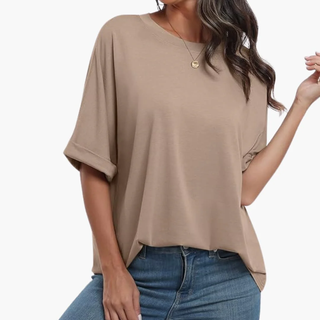 Damen Oversize T-Shirt mit Rundhals und kurzen Ärmeln - Image 8