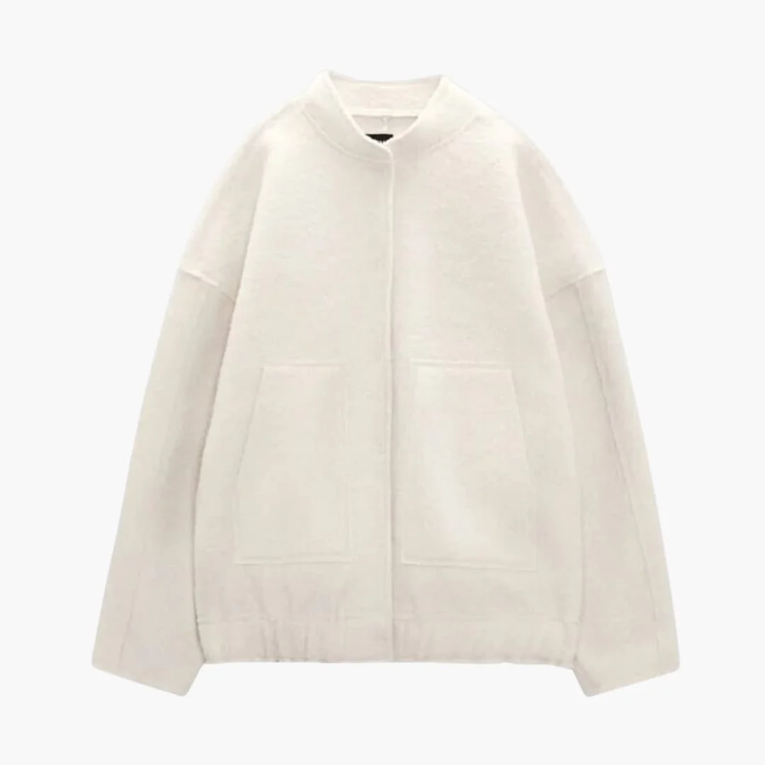 Damen Oversized Jacke mit offenem Frontdesign und aufgesetzten Taschen - Image 6