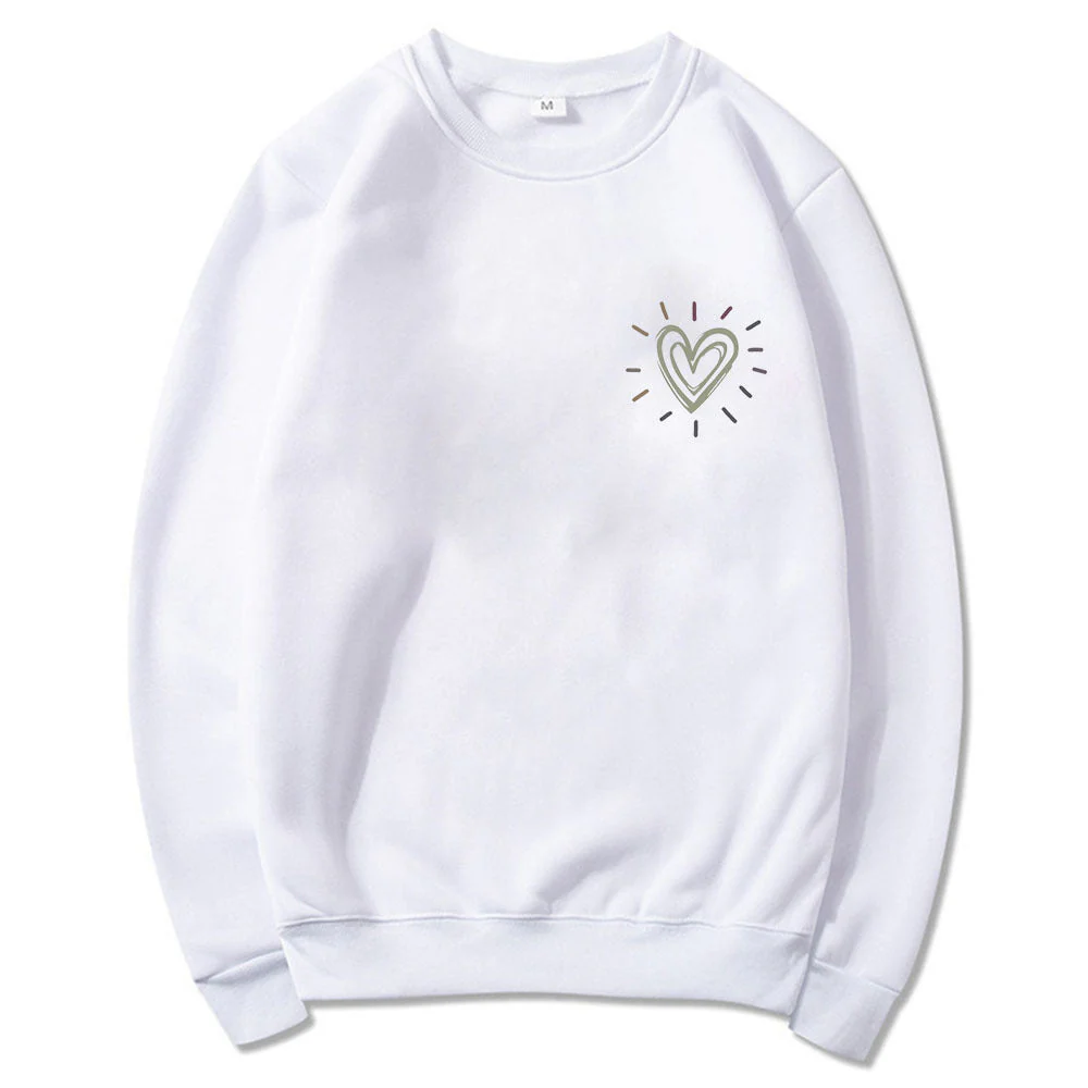Damen Oversized Sweatshirt mit niedlichem Herzmotiv und lässigem Schnitt - Image 8