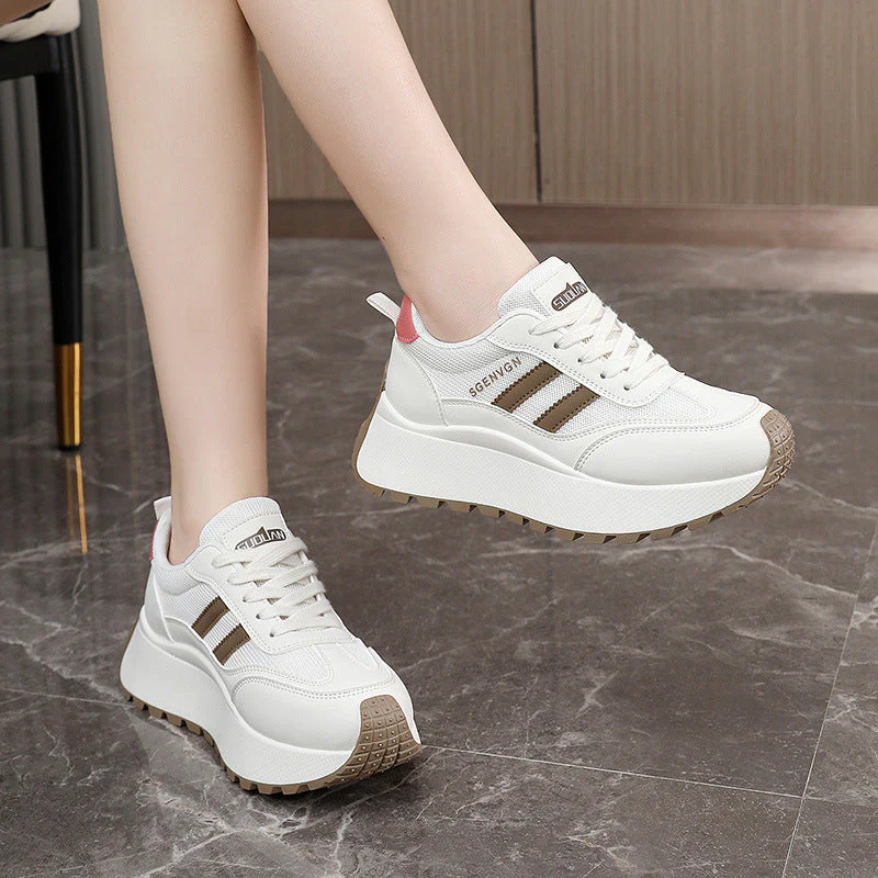 Damen Plateau Sneakers mit stilvollem Design und dämpfender Laufsohle - Image 2