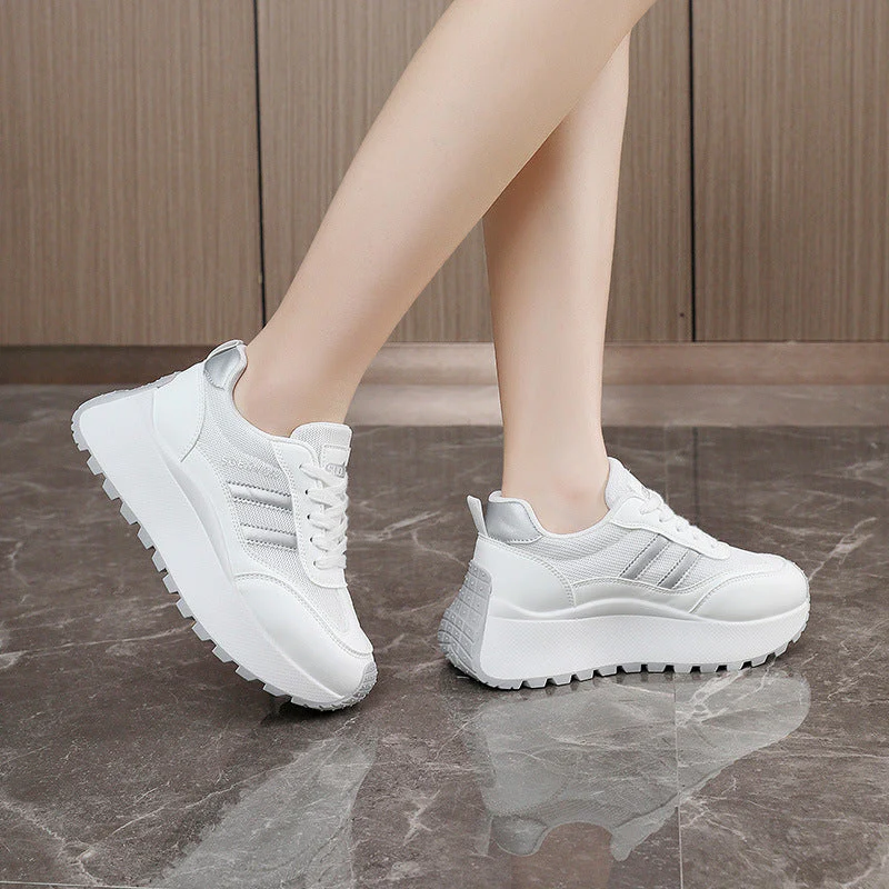 Damen Plateau Sneakers mit stilvollem Design und dämpfender Laufsohle - Image 3