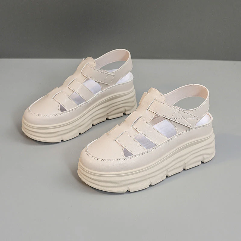 Damen Plattform-Sandalen mit verstellbarem Riemen und rutschfester Sohle - Image 2
