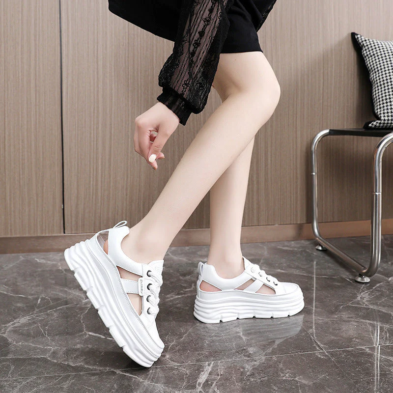 Damen Plattform Sneakers mit atmungsaktiver Mesh-Oberfläche und trendiger Dämpfung - Image 3