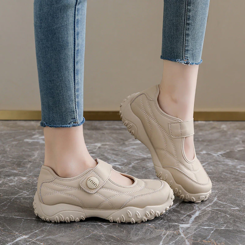 Damen praktische und modische Freizeit-Schuhe mit verstellbarem Klettverschluss - Image 3