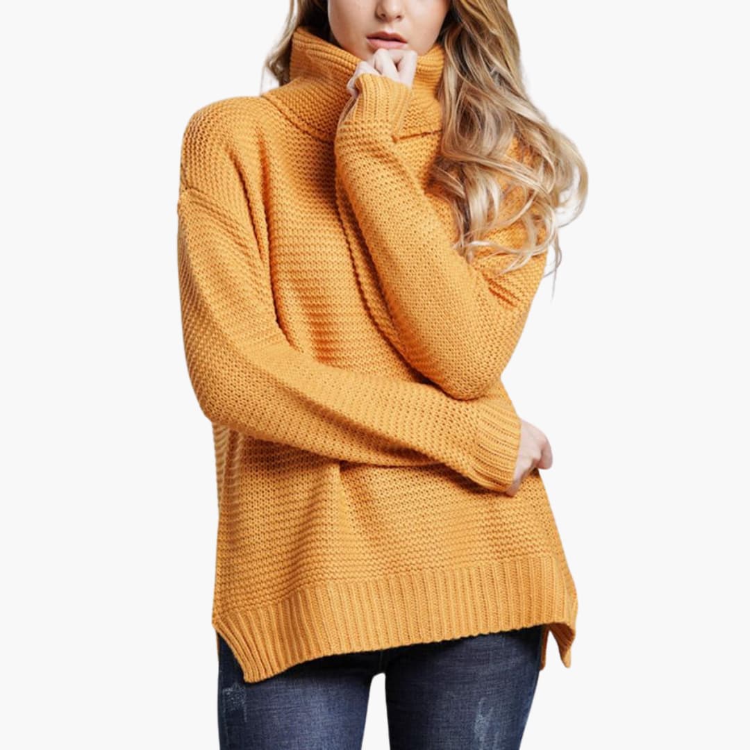 Damen pullover mit Rollkragen und langen Ärmeln - Image 2