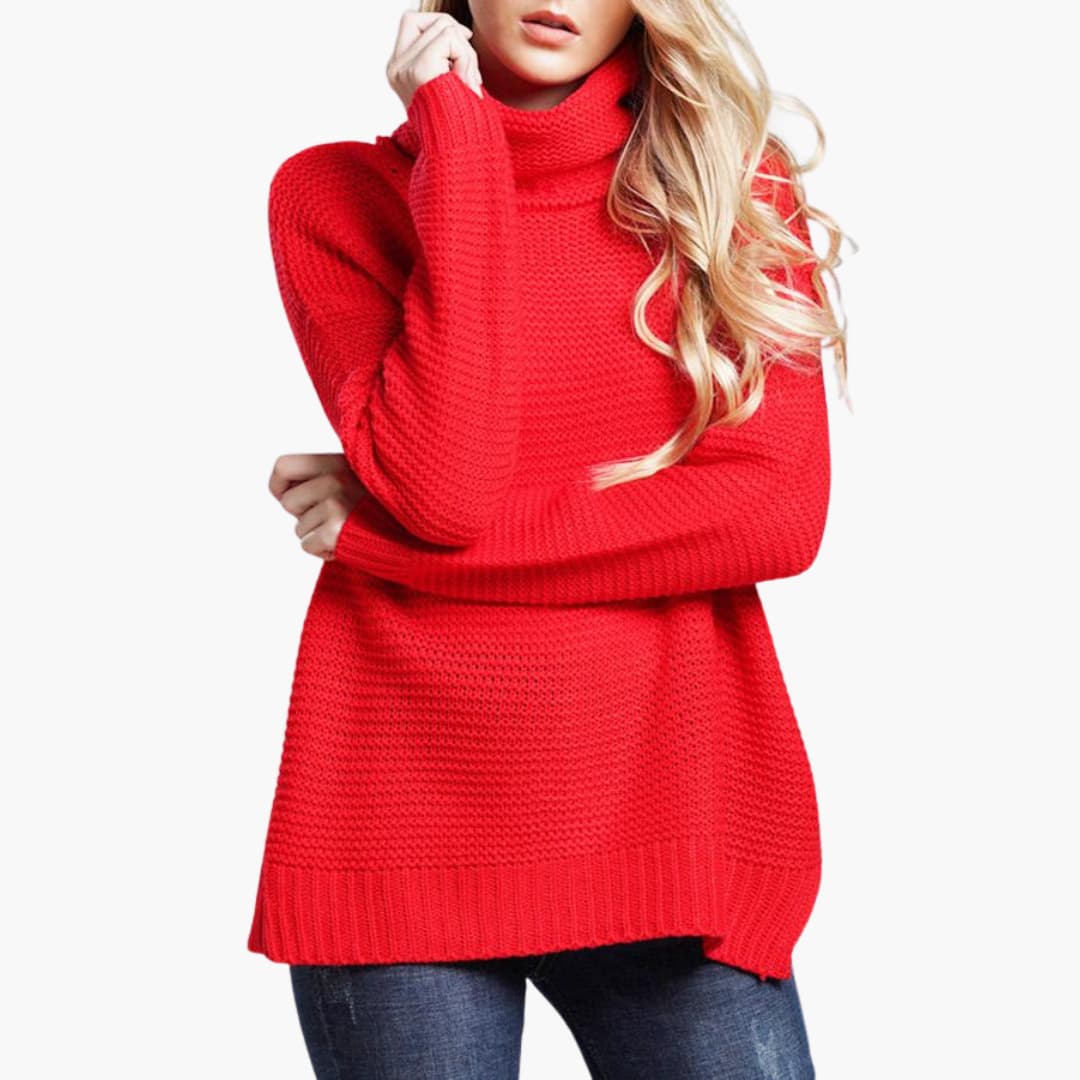 Damen pullover mit Rollkragen und langen Ärmeln - Image 3