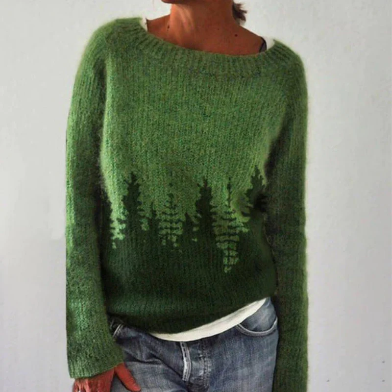 Damen Pullover | Strick klassisch mit Rundhalsausschnitt - Image 2