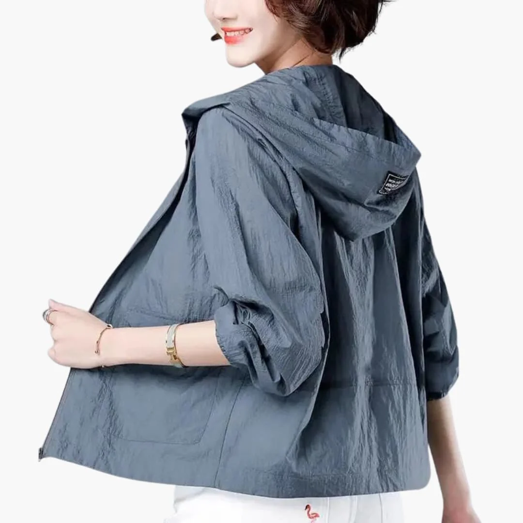 Damen Regenjacke mit Kapuze für Alltag und Freizeit