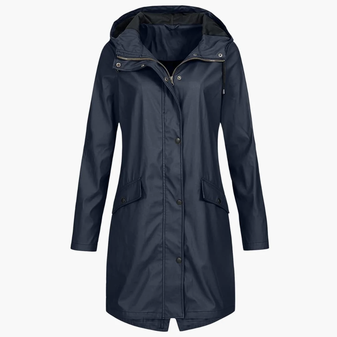 Damen Regenjacke mit Kapuze und Vordertaschen - Image 6