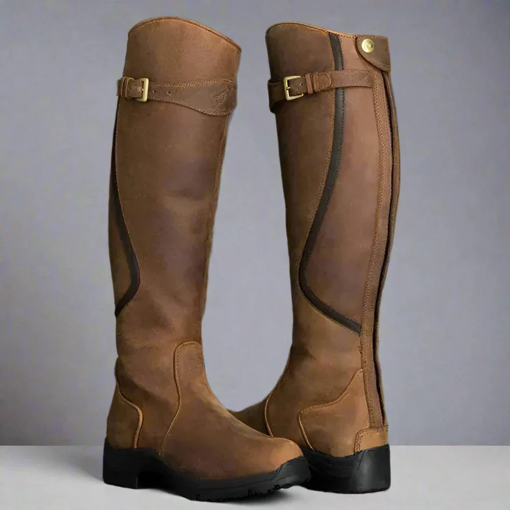 Damen Reitstiefel Ergonomisch Kunstleder Sportlich-Klassisch
