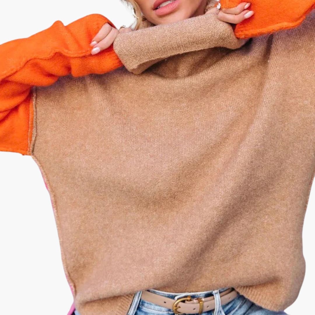Damen Rollkragenpullover mit lockerem Schnitt - Image 3