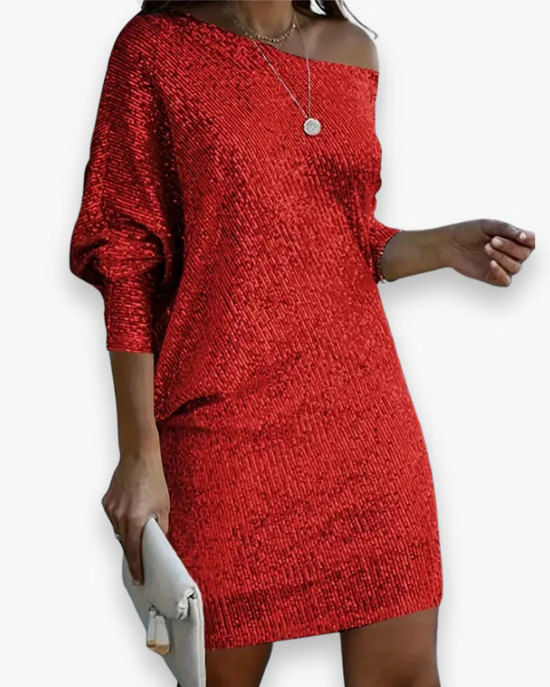 Damen's Elegantes Glitzer Partykleid | Midi - Image 3