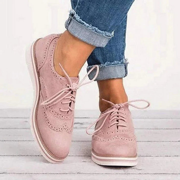 Nadia | Damen Schnüroxfords Plateausohle – Oxford Plateau Schuhe Komfort 2026