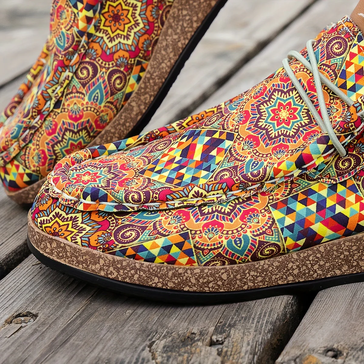 Damen-Schuhe im Vintage-Stil mit farbenfrohem Paisley-Muster - Image 8