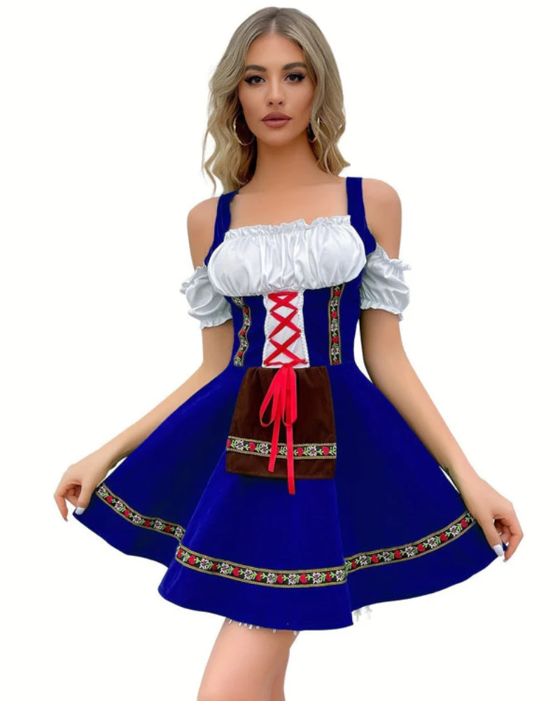 Damen Schulterfreies Traditionelles Dirndlkleid | Mini - Image 7