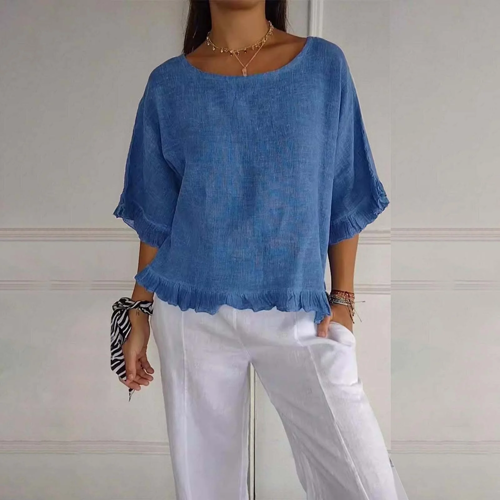 Damen Sommer Elegante Bluse | Leicht