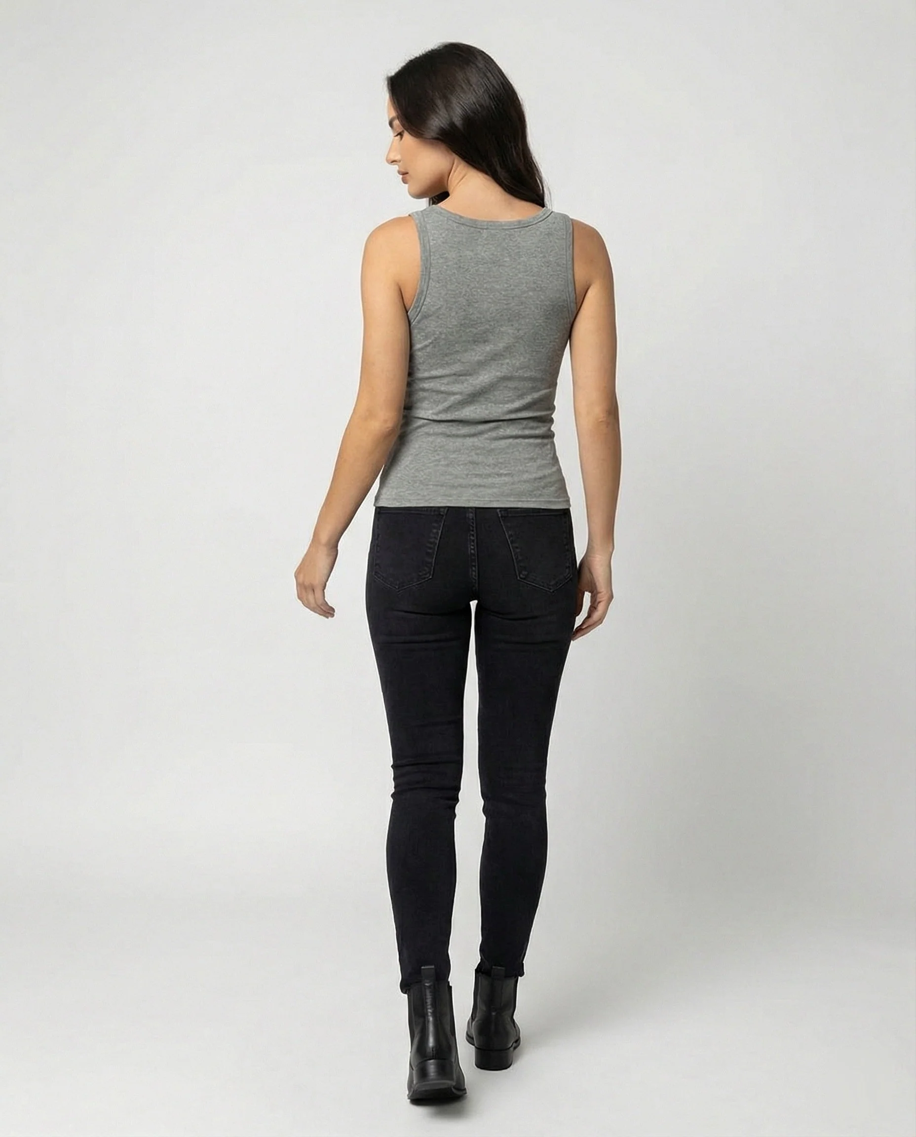 Damen Sommer Tank Top Slim Fit U-Ausschnitt Ärmellos - Image 3