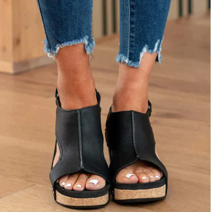 Damen Sommer Wedges mit Klettverschluss - Image 8