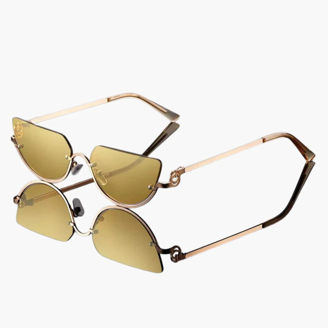 Damen Sonnenbrille mit halbrandlosen ovalen Gläsern - Image 3
