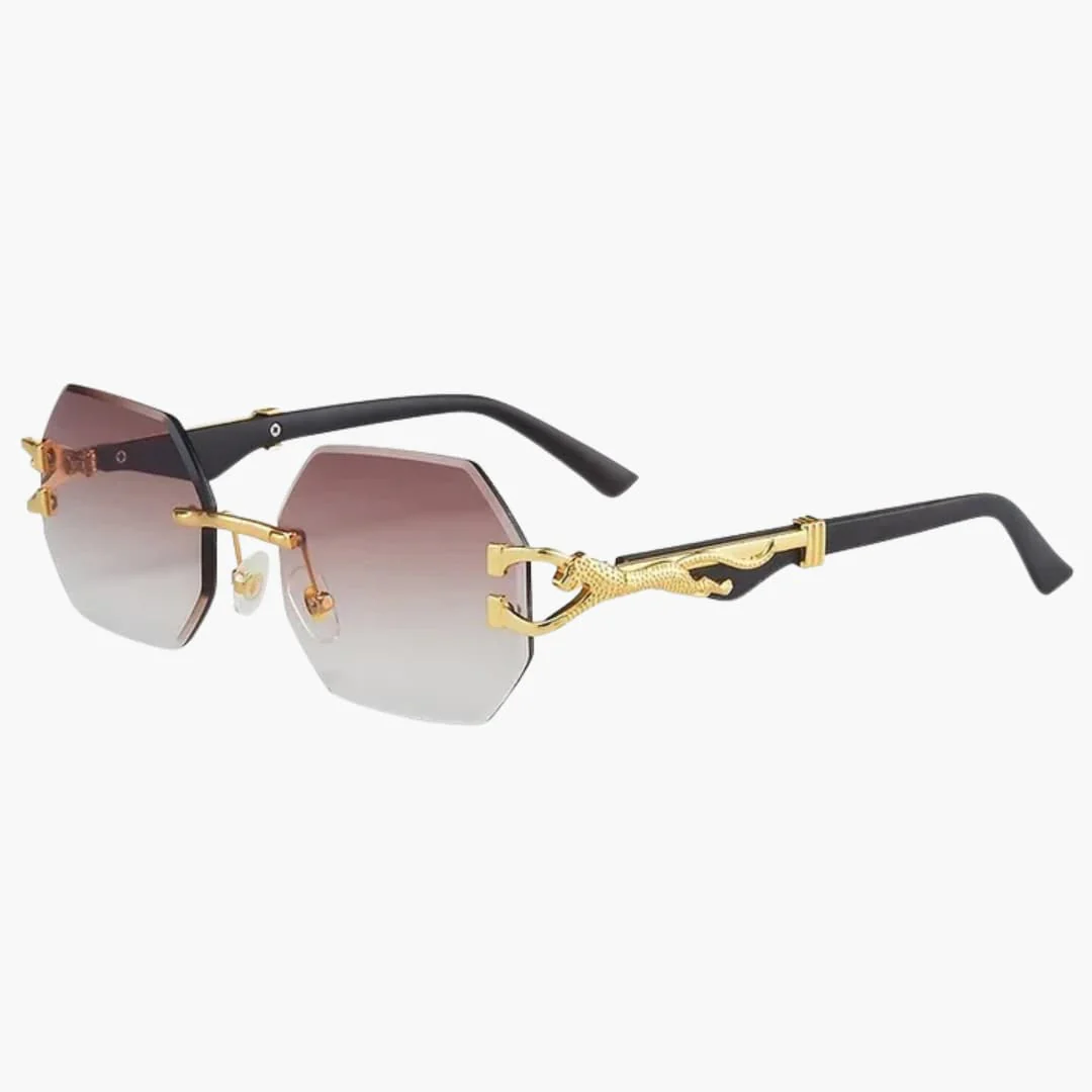 Damen Sonnenbrille mit UV400 Schutz und geometrischen Gläsern - Image 4