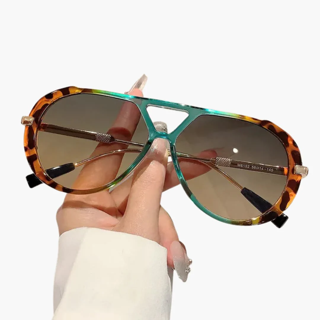 Damen Sonnenbrille mit UV400 Schutz und zweifarbigem Rahmen - Image 2