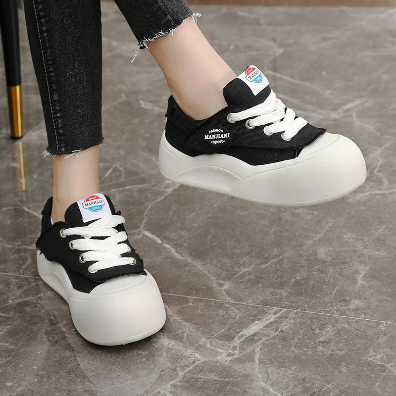 Damen sportive Sneakers mit strapazierfähigem Obermaterial und rutschfester Gummisohle - Image 3