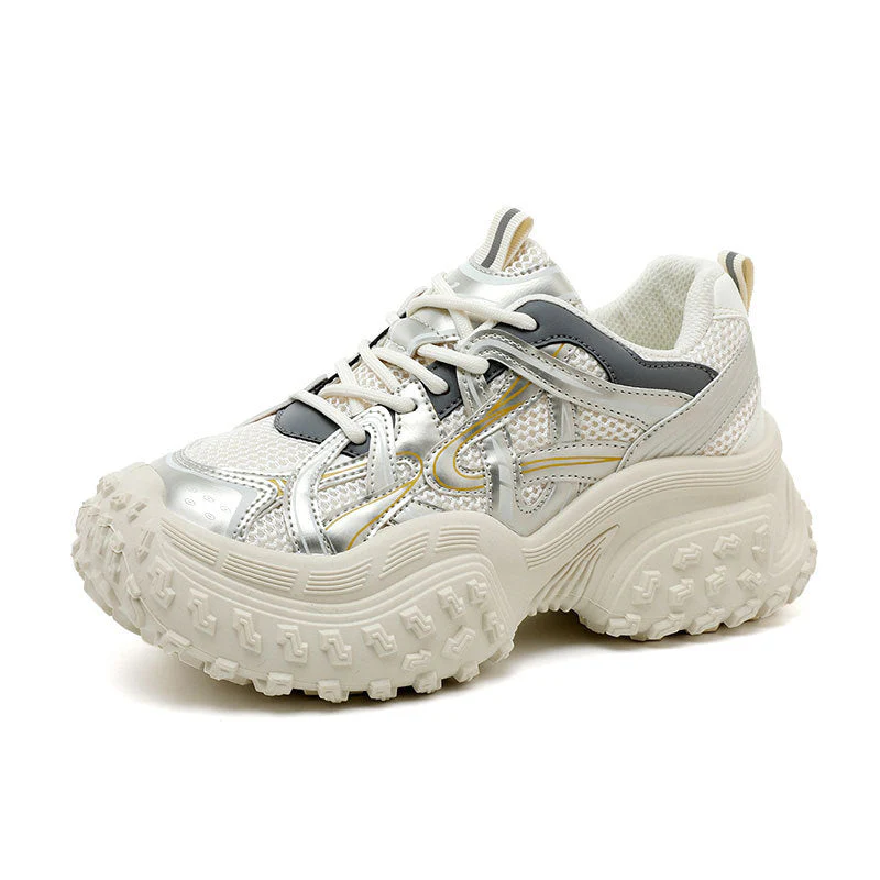 Damen Sportliche Chunky Sneakers mit atmungsaktivem Mesh-Obermaterial und dämpfender Laufsohle - Image 4