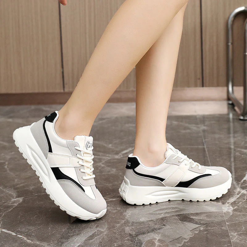 Damen Sportliche Chunky Sneakers mit atmungsaktivem Obermaterial und dämpfender Laufsohle - Image 2