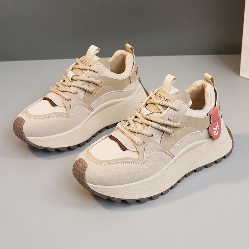 Damen Sportliche Chunky Sneakers mit dämpfender Sohle und atmungsaktivem Obermaterial