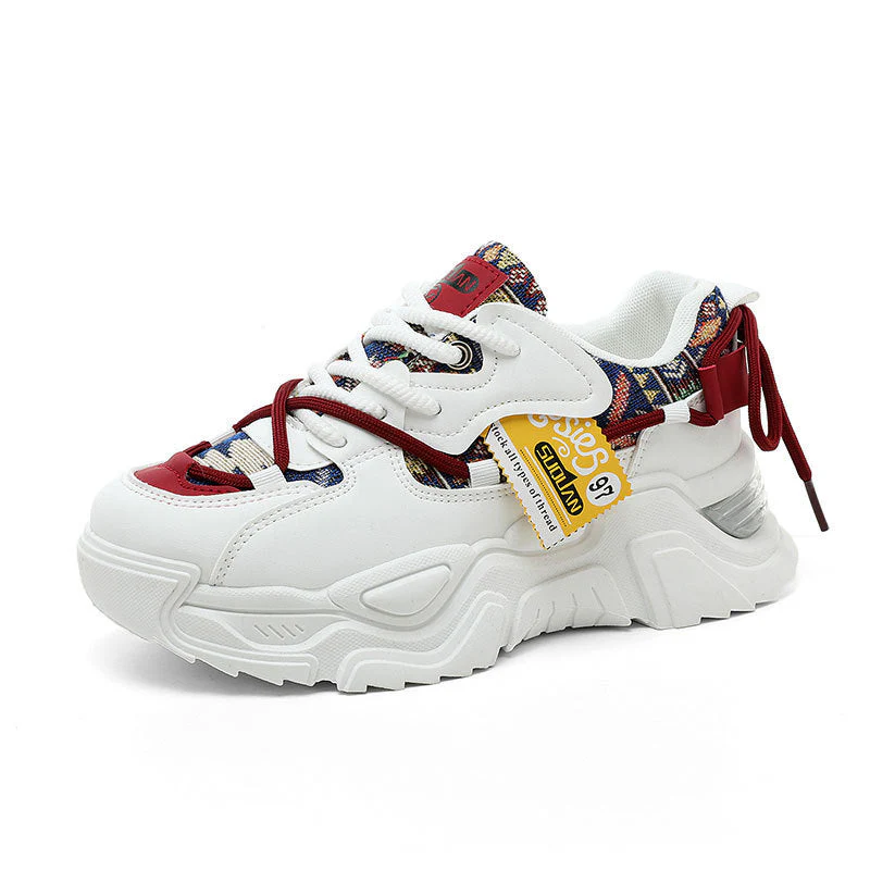Damen Sportliche Chunky Sneakers mit exklusivem Mustermix und strapazierfähigem Obermaterial - Image 4