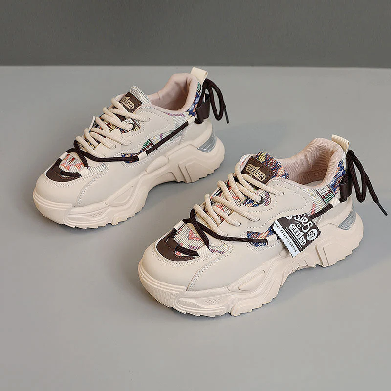 Damen Sportliche Chunky Sneakers mit exklusivem Mustermix und strapazierfähigem Obermaterial - Image 5