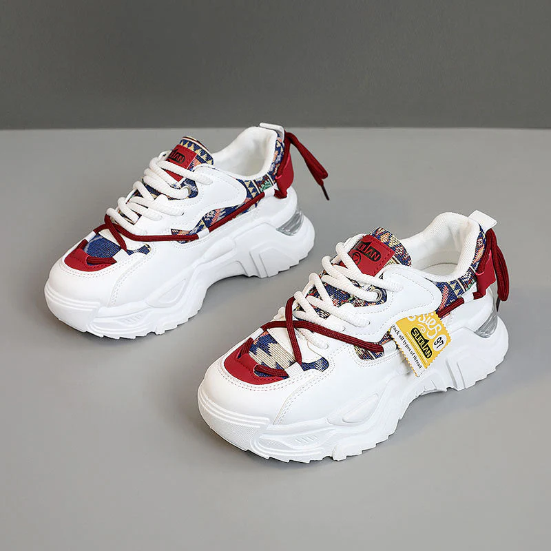 Damen Sportliche Chunky Sneakers mit exklusivem Mustermix und strapazierfähigem Obermaterial - Image 6