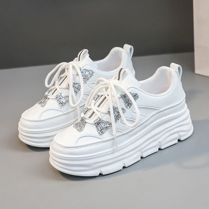 Damen Sportliche Chunky Sneakers mit Glitzer-Applikationen - Image 5