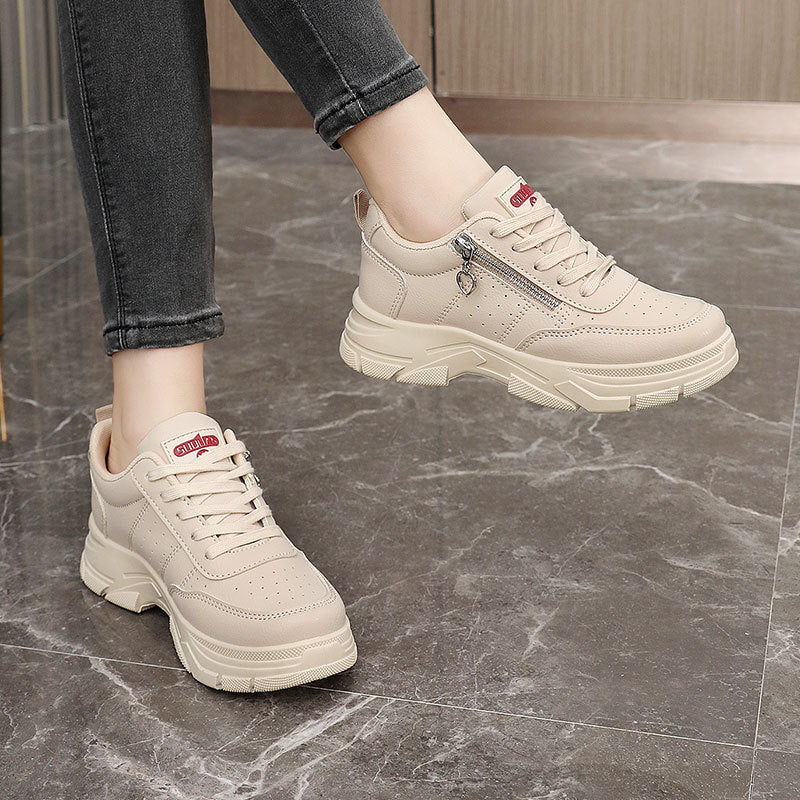 Damen Sportliche Chunky Sneakers mit Reißverschluss und rutschfester Sohle - Image 3
