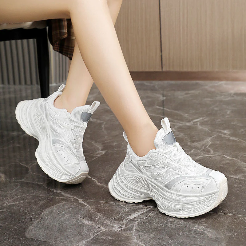 Damen Sportliche Chunky Sneakers mit überlegener Dämpfung und rutschfester Sohle - Image 3