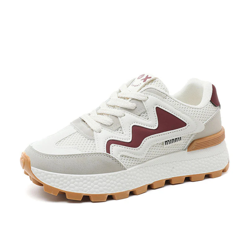 Damen Sportliche Freizeitsneaker mit atmungsaktiver Mesh-Oberfläche und dämpfender Laufsohle - Image 2