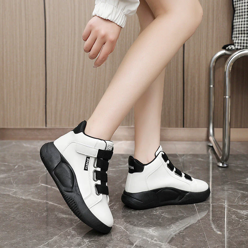 Damen Sportliche High-Top Sneakers mit elastischen Schnürsenkeln - Image 2