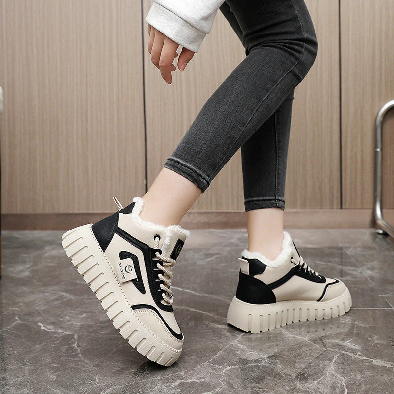 Damen Sportliche High-Top Sneakers mit gefüttertem Innenfutter und rutschfester Laufsohle - Image 2