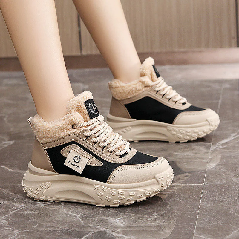 Damen Sportliche High-Top Sneakers mit kuscheligem Innenfutter und rutschfester Sohle - Image 2