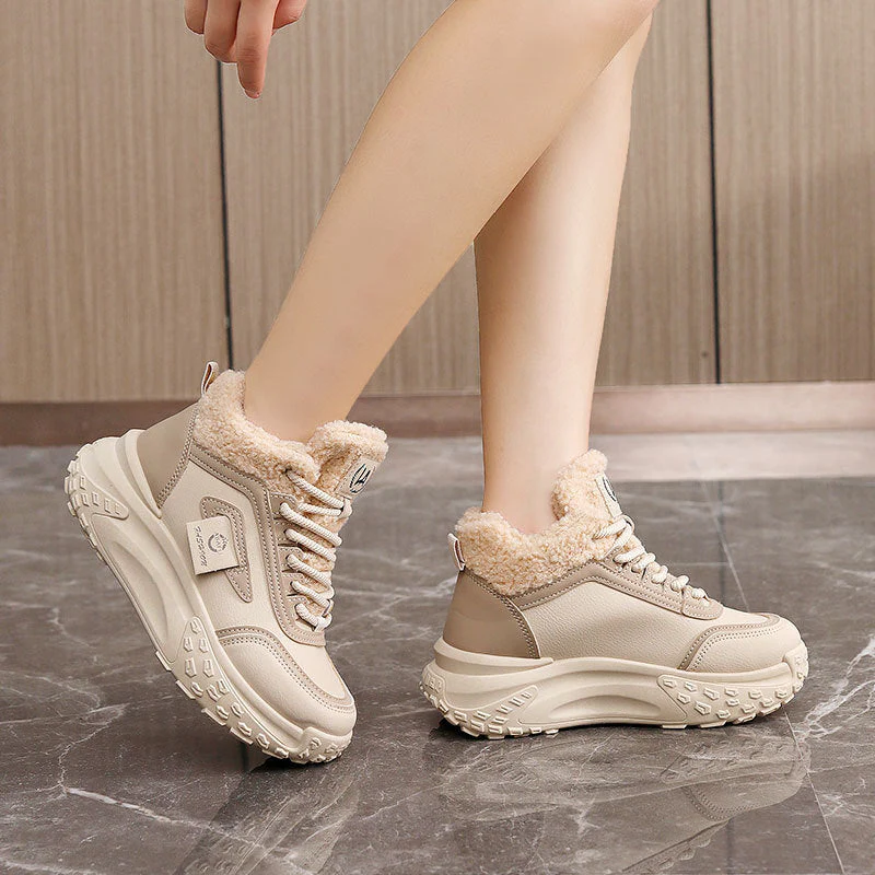 Damen Sportliche High-Top Sneakers mit kuscheligem Innenfutter und rutschfester Sohle - Image 3