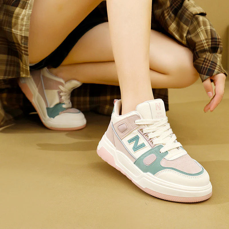 Damen Sportliche High-Top Sneakers mit modischem Design und atmungsaktiver Oberflächenstruktur - Image 3