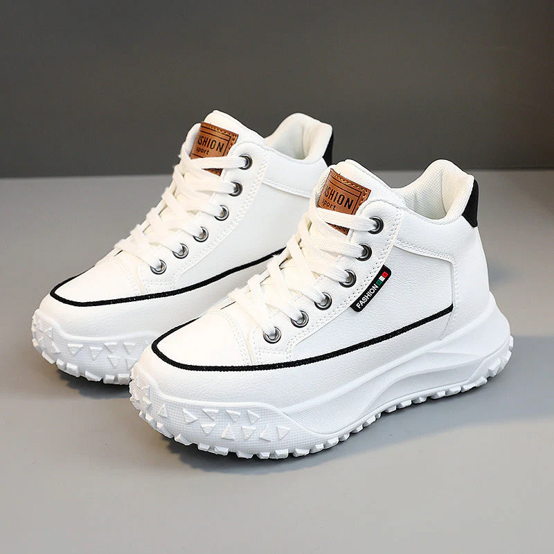 Damen Sportliche High-Top Sneakers mit rutschfester Gummisohle und hohem Tragekomfort