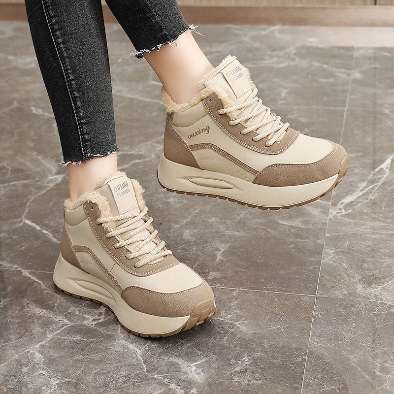 Damen Sportliche High-Top Sneakers mit warmem Fleece-Futter und rutschfester Sohle - Image 3