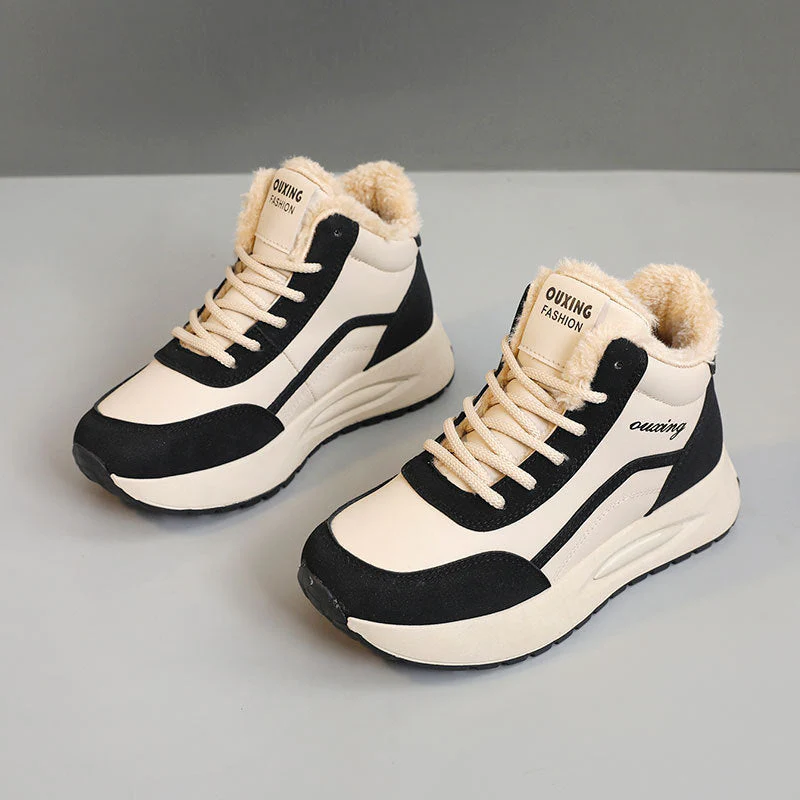 Damen Sportliche High-Top Sneakers mit warmem Fleece-Futter und rutschfester Sohle - Image 6