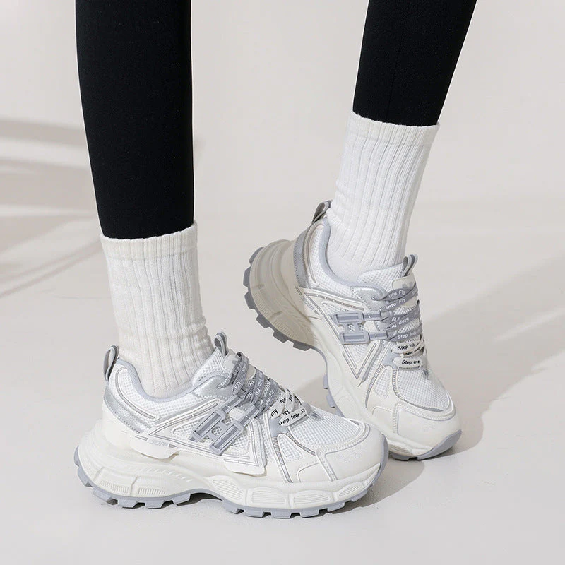 Damen Sportliche Lauf Sneakers mit atmungsaktivem Obermaterial und dämpfender Sohle - Image 3