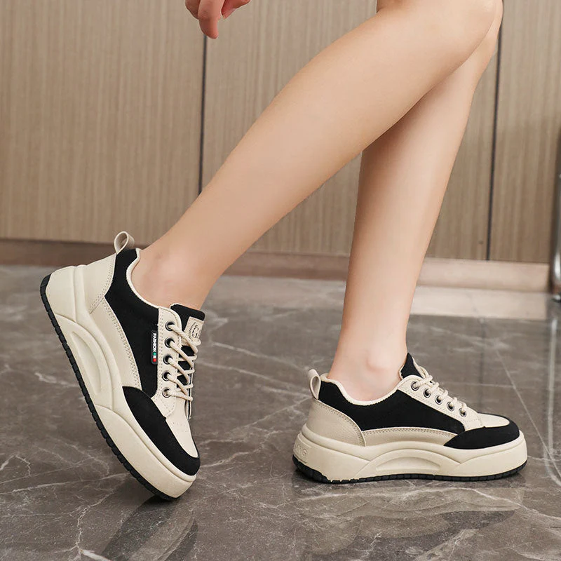 Damen Sportliche Plateau-Sneaker mit atmungsaktivem Mesh- - Image 2